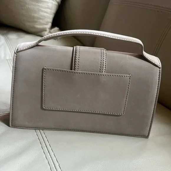 Jacquemus Taupe Clutch with Gold Logo - Picture 6 of 13